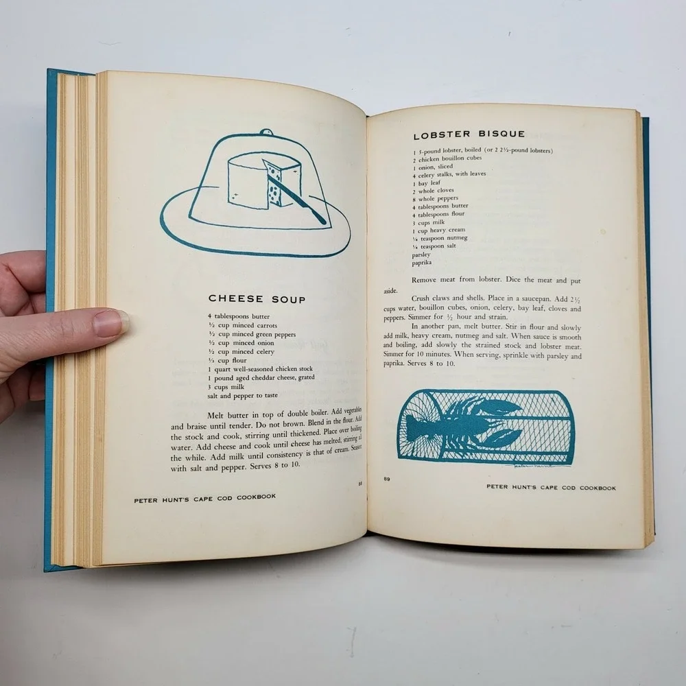 Peter Hunt's Cape Cod Cookbook 1962 Vintage‎ New England Cook Book Recipes